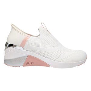 Women's White and Pink Athletic Shoes